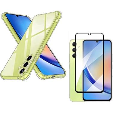 Imagem de Capa capinha Anti Impacto + Película 9D Premium Cerâmica Compatível Com Samsung Galaxy A34 5G - (Hard Glass Store)