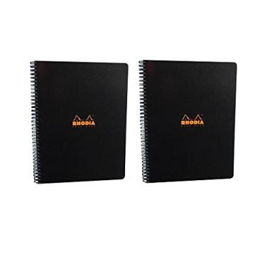 Imagem de (Pacote com 2) Caderno Rhodia Wirebound 22 x 29 cm grade preta