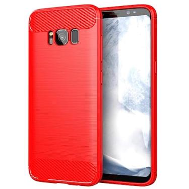 Imagem de Compatível com/substituição para Samsung Galaxy S8 capa traseira ultrafina TPU bumper SSDTXW (vermelho)