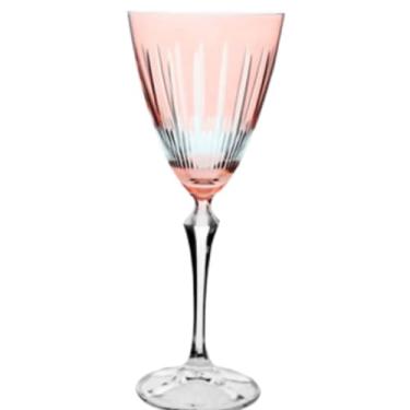 Imagem de Taça Cristal Lapidada Elizabeth para Vinho 250ml 1un (Rosa)