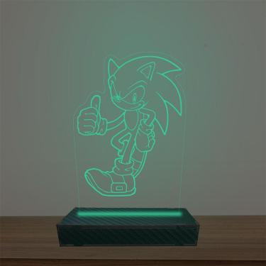 Imagem de Luminária Led 3d Sonic Abajur Luxo