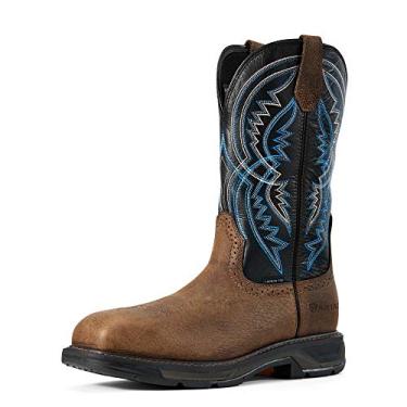 Imagem de Bota de trabalho masculina Workhog Xt Coil bico quadrado largo da Ariat, Earth/Twilight, 13
