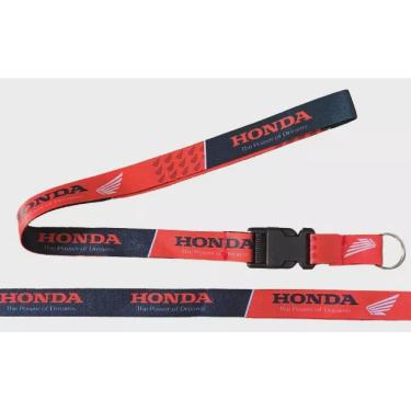 Imagem de Chaveiro Honda Motos Cordão Com Engate Logo Vermelho