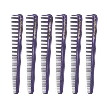 Imagem de Allegro 450 pentes de cabelo cônicos - pentes de barbeiro e corte de cabelo para mulheres e homens, 6 unidades (roxo)