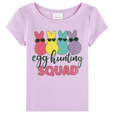 Imagem de HH Family Camisetas de Páscoa para meninas, crianças, presente de Páscoa, coelhinho, roupas 3-12 anos, Egg Squad Lp, 4