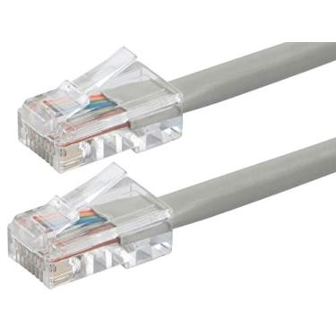 Imagem de Monoprice Cabo Ethernet Cat6 – 2,8 m – Cinza, RJ45, trançado, 550Mhz, UTP, Fio de cobre puro e desencapado, 24AWG – Série Zeroboot