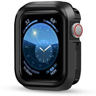 Imagem de Capa compatível com Apple Watch 40 mm Série 4 Série 5 Capa protetora de para-choque à prova de choque, preta