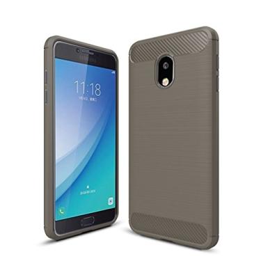 Imagem de Capa para Samsung Galaxy J7 2017 /J730/J7 Pro, capa de material de fibra de carbono, macia, antiderrapante, antiimpressões digitais, capa totalmente protetora para Samsung Galaxy J7 2017/J730/J7 Pro