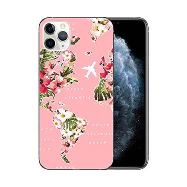 Imagem de World Map Planes Travel Soft Silicone Phone Case para Apple iPhone XR X XS 11 Pro Max 6 6S 7 8 Plus 5 5S SE 2020 Cover, C736, For iPhone 11