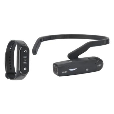 Imagem de Câmera de Vídeo 4K Montada na Cabeça Com Controle Remoto WiFi Mãos - Câmera de Gravação de Vídeo para Blogueiros Vloggers Conteúdo S