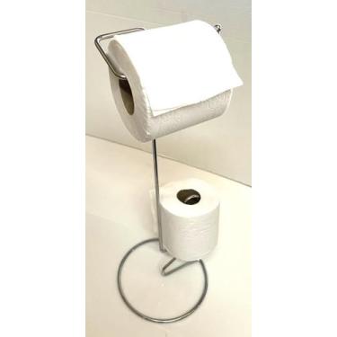 Imagem de Porta Papel Higienico de Chão Suporte para 2 Rolos Cromado - Passerini