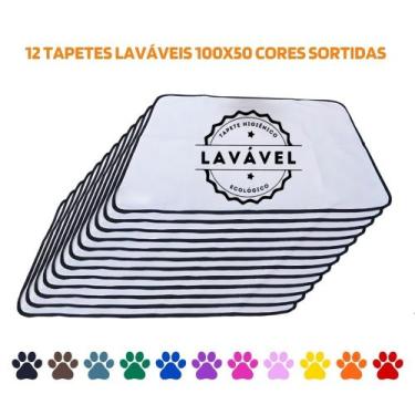 Imagem de Kit com 12 Fraldas de Câes p/Chão 100x70 Sortidos 200 Lavagens - Alta 