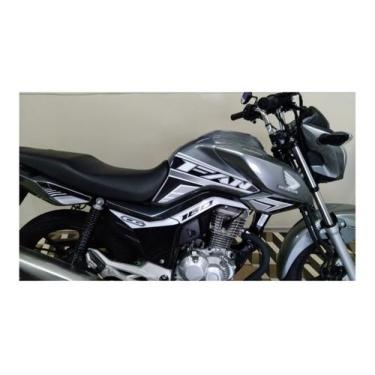 Imagem de Adesivo Kit Personalizado Preto Branco Cinza Cg160 Fan Ano20 - Resitan