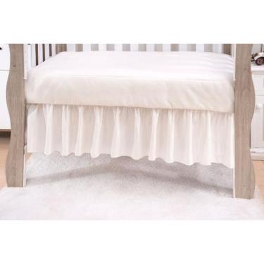 Imagem de Saia para Mini Berço 0,93x1,00 -3 cores - Enxovalnet, Palha