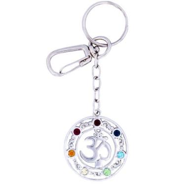 Imagem de Chaveiro Mantra Om Chakras 34mm Simbolo Meditação Yoga - Sunshine Cris