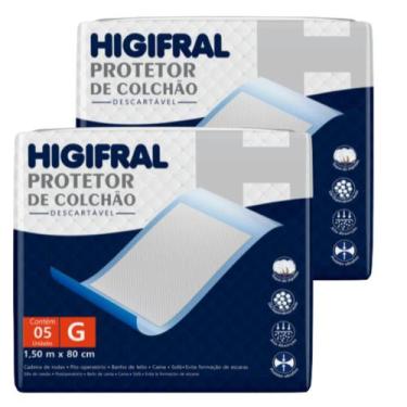 Imagem de Kit 2 pacotes de protetor de colchão descartável higifral - EUROFRAL