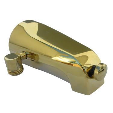 Imagem de LASCO 08-5713 Bico de desvio com conexão de mangueira de chuveiro pessoal de tubo macho de 1/2 polegada, acabamento em latão polido