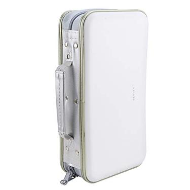 Imagem de Carteira de CD DVD, Wismart 96 Capacidade Resistente de Armazenamento de DVD Capa Rígida de CD Suporte de Disco de DVD Carteiras de DVD Carteiras de Blu-ray Capa Organizadora de Armazenamento Carteira, 96 Capacidade, White