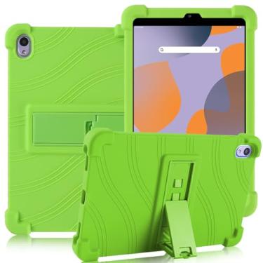 Imagem de ATOOZ Capa para Walmart Onn 2024 de 8 polegadas (modelo: 100135923), capa de silicone macio Onn 20.3 cm Gen 4 para tablet com suporte Onn Surf 20.3 cm Gen 4 (verde)