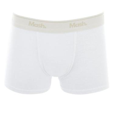 Imagem de Cueca Boxer Infantil Mash Fibra Natural Algodão Original, Branco, Br00