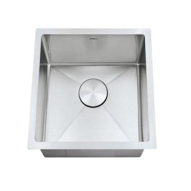 Imagem de Cuba simples std4040 inox escovado com acessorios escorredor , valvula