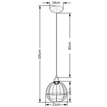 Imagem de Pendente Aramado Spider Branco Grande Sala Quarto cozinha - CM GLASS -