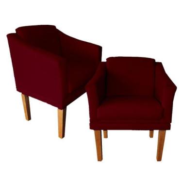 Imagem de Kit 2 Cadeiras Estofadas Gran Fael Para Recepção Empresa - Suede - Sv 