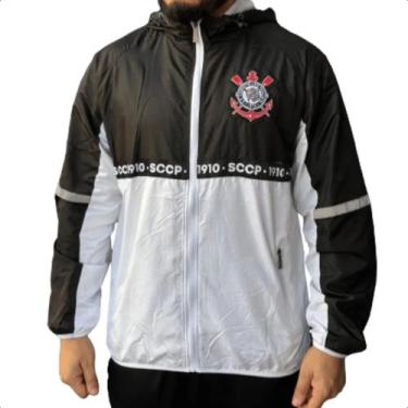 Imagem de Jaqueta Corta Vento Corinthians Sccp Masc Oficial - Lotus, Branco pret