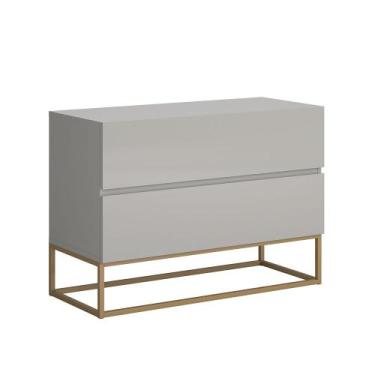 Imagem de Mesa de Cabeceira Para Quarto Com 2 Gavetas Espaçosas Cama Casal Eros 