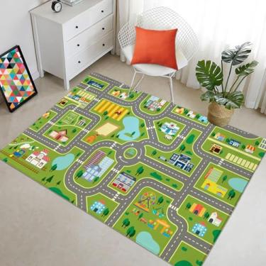 Imagem de AUSTAB Tapete Infantil Educativo e de Brincadeira, Tapete Infantil, Verde, 1,5 m x 7,5 m