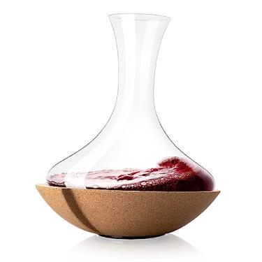 Imagem de Vacu Vin Decantador de vinho giratório – jarra aeradora de vinho rotativa com base em espiral – melhora o sabor e o aroma – design de vidro elegante – capacidade de 750 ml – Acessório de vinho
