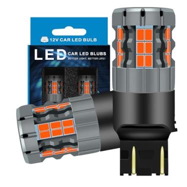 Imagem de Zyvirexa 7443 Lâmpadas LED de freio/traseira compatíveis com Toyota Corolla 2009-2022, luz vermelha, Plug and Play, pacote com 2