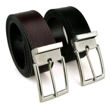 Imagem de Cinto Adulto Infantil Dupla Face Metal Escovado-Masculino