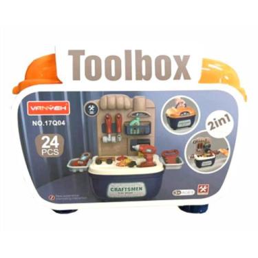 Imagem de Mini Maleta De Ferramentas Infantil 2em1 24 Peças Brinquedos - DDG TOY