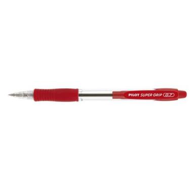 Imagem de Caneta Super Grip Bp-10r-F 0 7 Pilot 12 Unidades, Vermelho