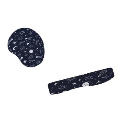 Imagem de Kit Mouse Pad E Apoio Teclado Ergonômico Viagem Pelo Universo