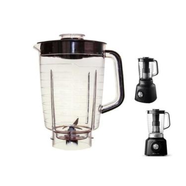 Imagem de Copo De Liquidificador Walita Philips RI2134 RI2135 Preto Cristal Comp