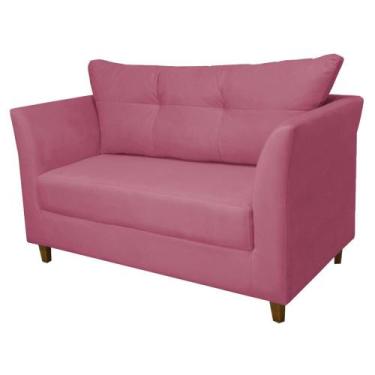 Imagem de Namoradeira Isis Suede Rosa - Vallisa Decor