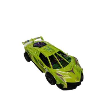 Imagem de Carrinho de Brinquedo Cintilante Com Fricção 16cm - NoBrand, Verde