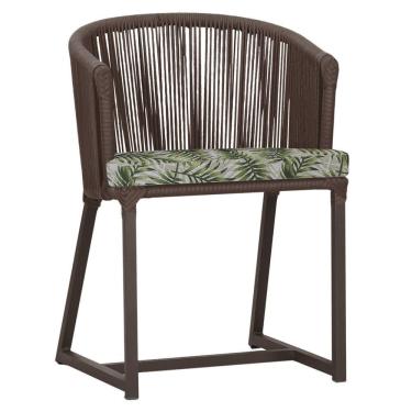 Imagem de Cadeira De Jantar Noronha Alumínio Marrom E5 Trama Original Marrom