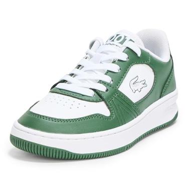 Imagem de Lacoste Tênis infantil unissex L001, Verde escuro e branco, 13.5 Little Kid