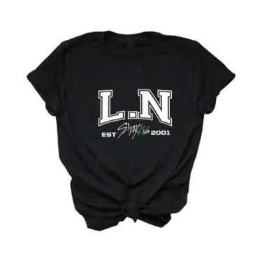 Imagem de Coreano Streetwear Stray Kids Membros Camisetas Bang Chan Changbin Lee