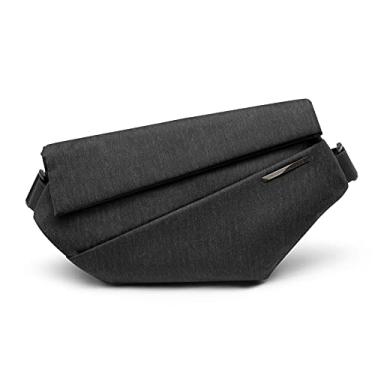 Imagem de NIID R1 Mochila masculina grande antifurto à prova d'água de ombro único, bolsa tiracolo para homens, Preto meteorito, 5.91 x 8.66 x 12.6 inches, Mochilas Sling
