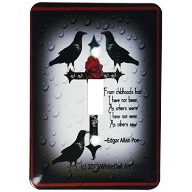 Imagem de 3dRose Lsp_165355_1 a Black Gotic Cross with Designs and Ravens Light Switch Cover