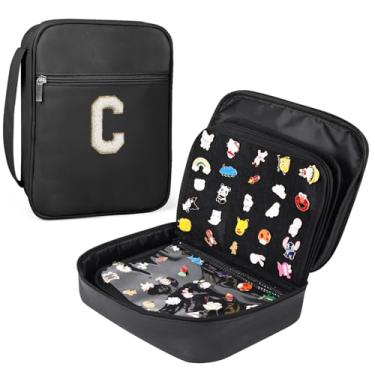 Imagem de Fruobeyla Bolsa para exibição de pinos, livro de troca de pinos de poliuretano com 8 páginas, placa de suporte de pinos esmaltados à prova d'água, adequada como estojo de exibição de coleção de pinos