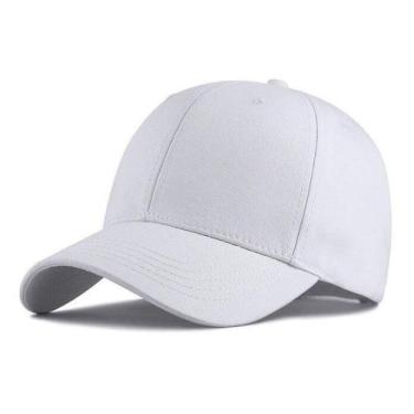 Imagem de Boné Básico Liso Aba Curva Ajuste Unissex Baseball - Bone, Branco, Reg