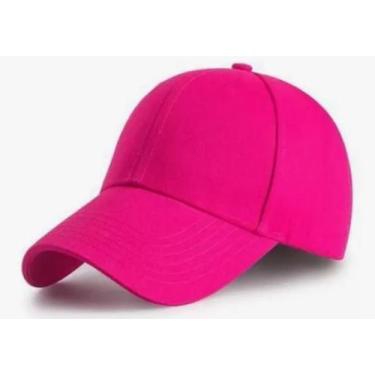 Imagem de Boné Básico Liso Aba Curva Ajuste Unissex Baseball - Bone, Pink, Regul
