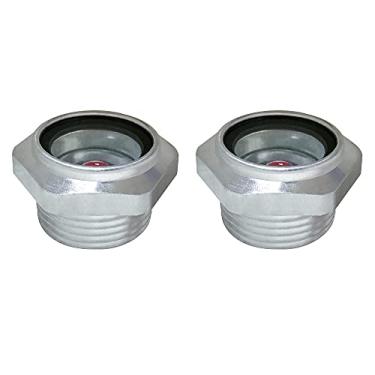 Imagem de Compressor de ar de vidro de 2,54 cm NPT macho liga de alumínio hexagonal, vidro de mira de óleo, medidor de nível de líquido para compressor de ar caixa de engrenagens tanque de bomba (1" NPT-2pcs)