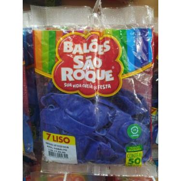 Imagem de Balão de Látex Azul Cobalto 7" 18cm 50un São Roque - Sao Roque