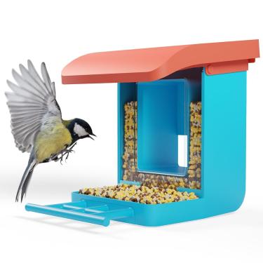 Imagem de Capa para câmera alimentadora de pássaros compatível com câmera de bateria Wyze, câmera externa Wyze, câmera Wyze V4/V3/V3 Pro, 5 métodos de montagem DIY, equipada com uma lente de aumento (câmera não